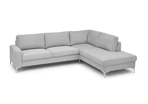 Ecksofa CALM 2.0 - 2,5-Sitzer mit Ecke rechts, Stoff, Silbergrau