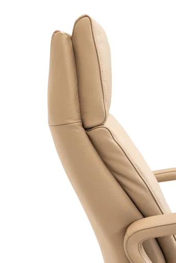 Sessel - Größe M, Relaxfunktion, Leder, Beige