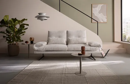 Sofa Lucero 2.0 - 2-Sitzer inkl. Rückenlehne verstellbar, Stoff, Offwhite