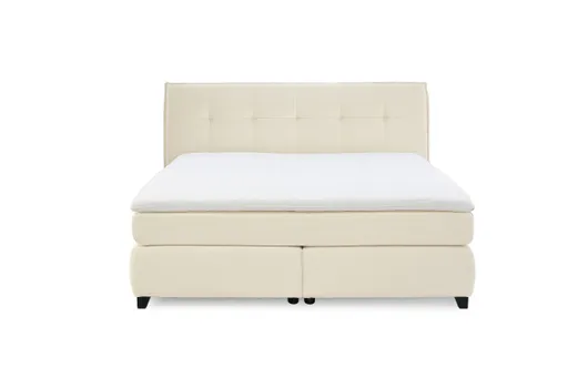 Boxspringbett JANKA MIX- Liegefläche ca. 180x200 cm, Stoff, Creme