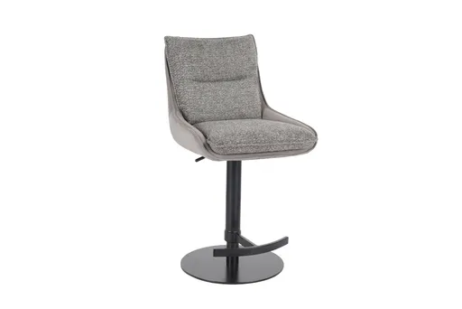Barhocker MANDY - höhenverstellbar, Stoff, Graubeige