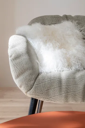 Sessel Sevano - Leder, Offwhite