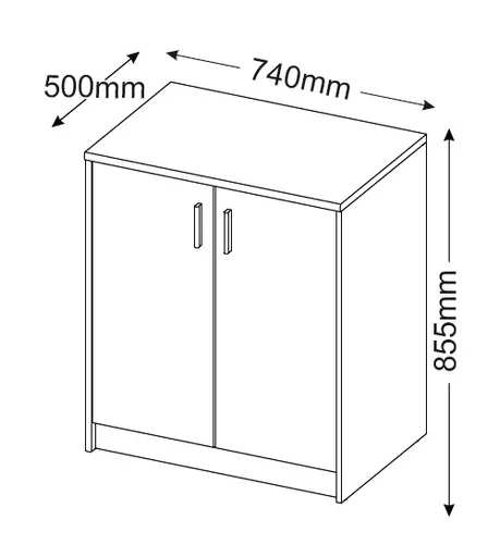 Kommode - B ca. 74 cm, Artisan Eiche Nachbildung