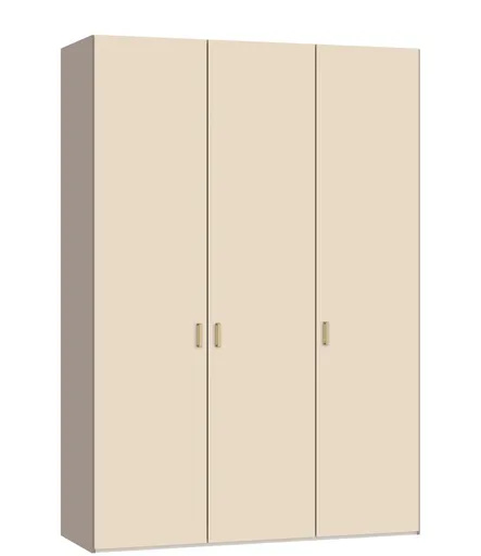 Drehtürenschrank JOIN IT- B ca. 152 cm,  Nougat, Glas, Creme