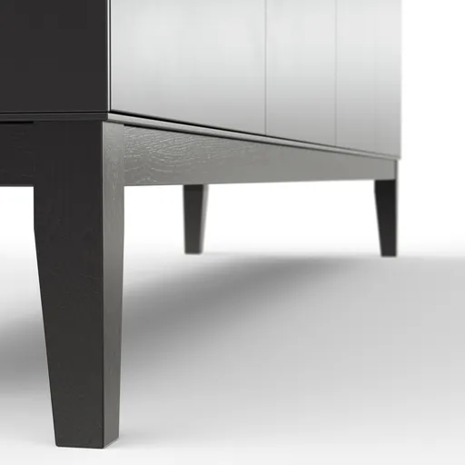 Sideboard Jyn - BHT ca. 197x109x46 cm, Lack, Schwarz