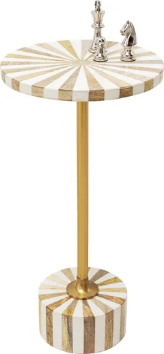 Beistelltisch- DH ca. 25x50 cm, Gold, Weiß, Stahl, Gold