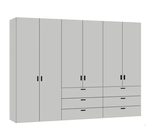 Drehtürenschrank JOIN IT- B ca. 303 cm, Hellgrau