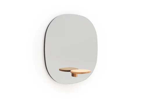 Spiegel Signe - ca. 75x75 cm, Parsolglas, Eiche