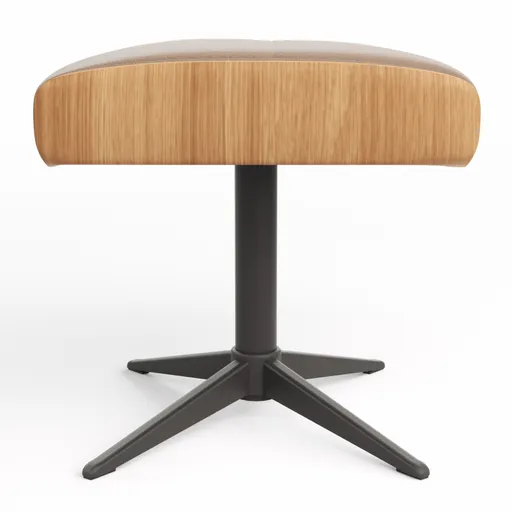 Hocker Amila - Größe M, Leder, Rauchbraun