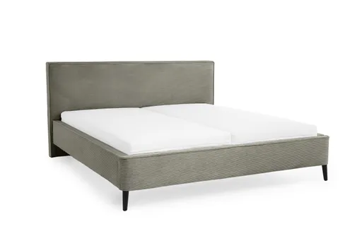 Polsterbett- Liegefläche ca. 180x200 cm, Stoff, Taupe