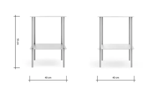 Beistelltisch Dagny - BHT ca. 40x55x40 cm, Quadratisch, Metall, Beige