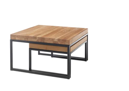 Couchtisch - 2-er Set, Asteiche massiv