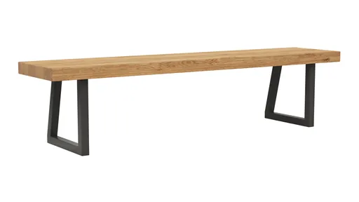 Holzbank Clifton - Breite ca. 180cm, Zerreiche massiv, natur