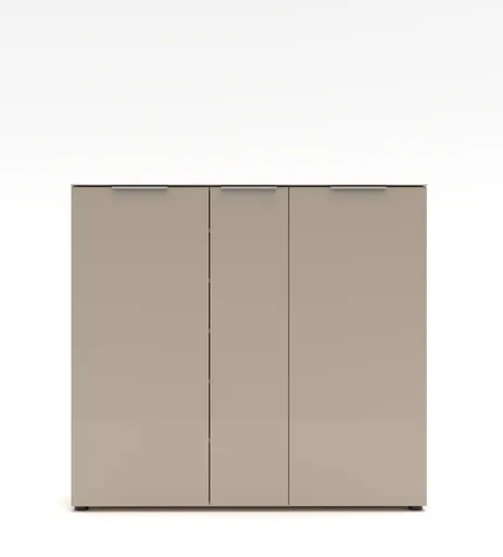 Schuhschrank - B ca. 136 cm, Riva Eiche Nachbildung, Kaschmir