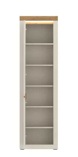 Garderobenschrank - mit Beleuchtung, B ca. 59 cm, Kaschmir, Stone Eiche Nachbildung
