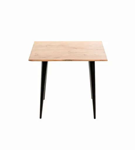 Beistelltisch - B/H/T ca. 46x41x46 cm, Akazie natur, Schwarz