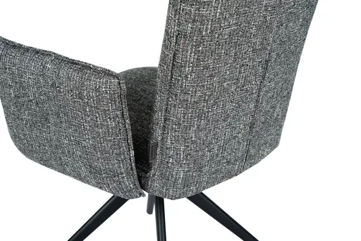 Armlehnstuhl MARCIA - drehbar, Stoff, Grau