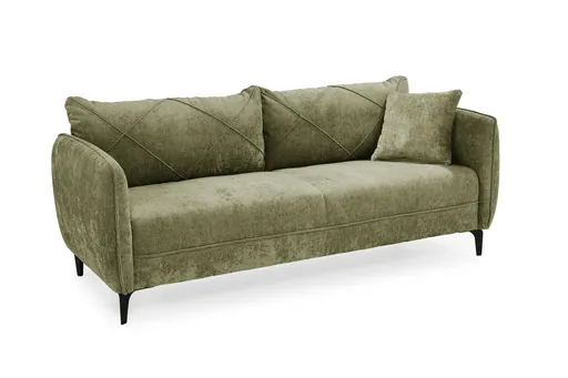 Sofa JERINA - 3-Sitzer, Stoff, Grün