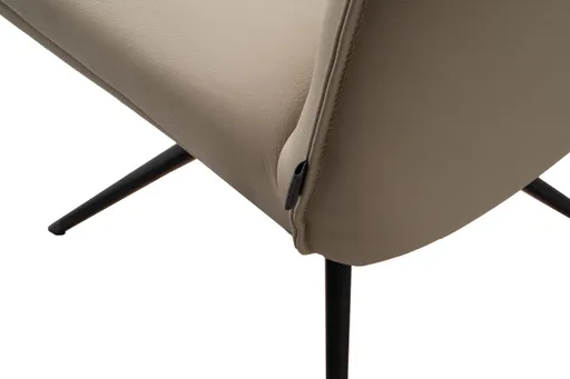 Stuhl MARCELLA - drehbar, Leder, Latte