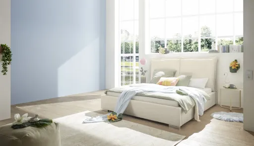 Bettgestell SANDRIN A- Liegefläche ca. 180x200 cm, Stoff, Weiß