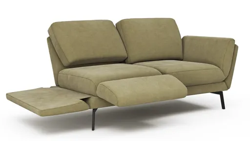 Sofa Tova - 2-Sitzer inkl. Rücken- und Armlehnfunktion, Stoff, Oliv