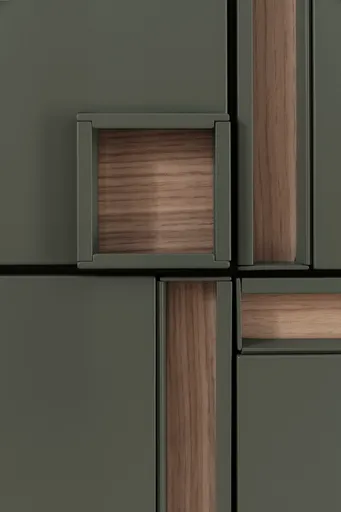 Highboard Venzone - BHT ca. 109x148x41 cm, Lack, Jade