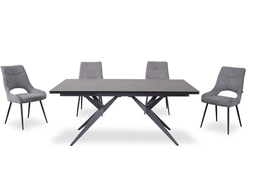 Stuhl MEAVE - Stoff, Grau