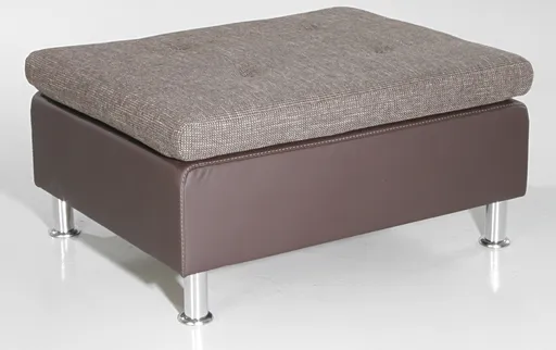 Hocker - Stoff dunkelbraun