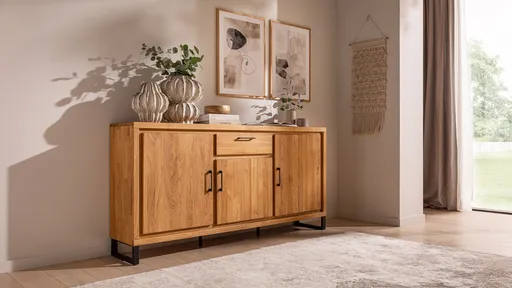 Sideboard Farmingdale light - Eiche massiv, natur geölt