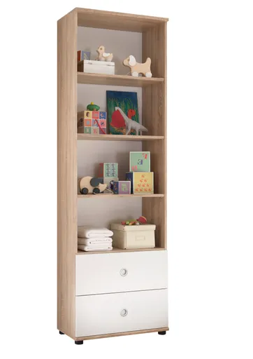 Regal, Eiche Dekor, Weiß