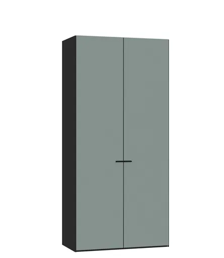 Drehtürenschrank JOIN IT- B ca. 101 cm, Schwarz, Salbei