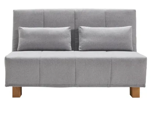 Schlafsofa EASY DELUXE - 2-Sitzer, 120 cm inkl. Schlaffunktion, Stoff Hellgrau