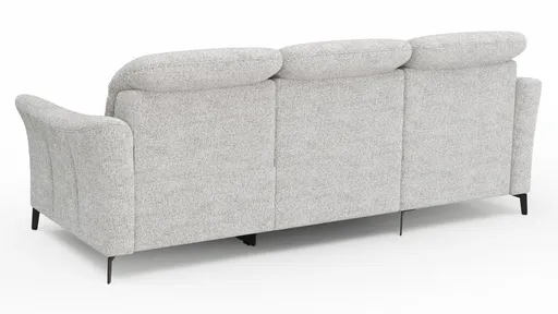 Ecksofa Canterbury - Longchair links mit 2,5-Sitzer, inkl. Relaxfunktion (motorisch) und Kopfteilverstellung, Stoff, Offwhite