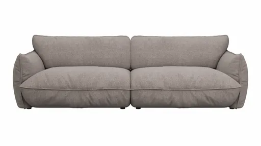 Sofa Fluffy - 4-Sitzer inkl. Rückenlehne verstellbar, Stoff, Taupe