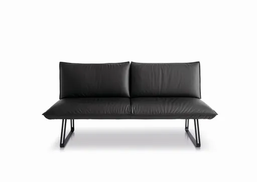 Polsterbank - B ca. 198 cm, 3-Sitzer, Leder, Lava