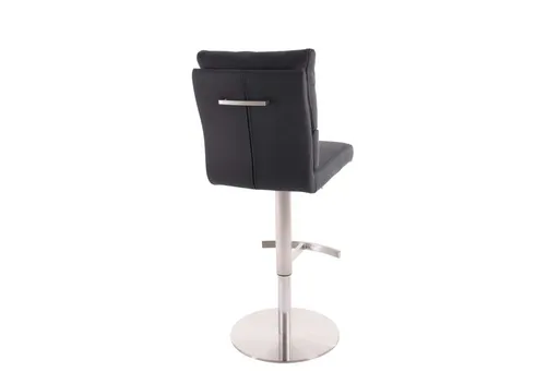 Barhocker MAIKA - höhenverstellbar, Stoff, Schwarz
