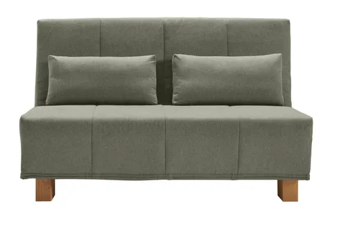 Schlafsofa EASY DELUXE - 2-Sitzer, 140 cm inkl. Schlaffunktion, Stoff Grün