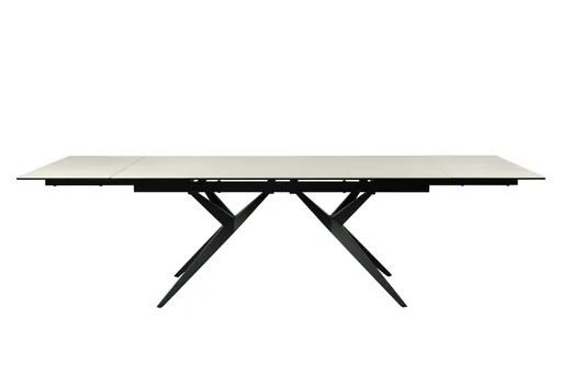 Esstisch MICHELA - ausziehbar, LB ca. 180x95 cm, Glaskeramik, Travertin farbig