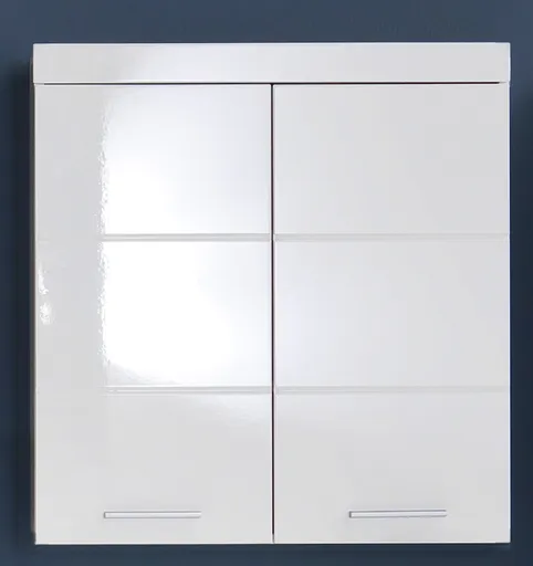 Hängeschrank - B ca. 73 cm, Weiß, Weiß Hochglanz