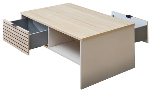 Couchtisch - LB ca. 110x65 cm, Kaschmir, Riva Eiche Nachbildung