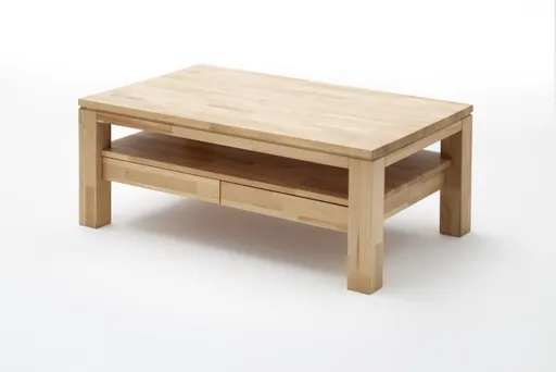 Couchtisch - 2 Schubkästen, LBH ca. 115x70x45 cm, Kernbuche massiv