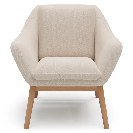 Sessel Karasu - Posh, Stoff, Creme