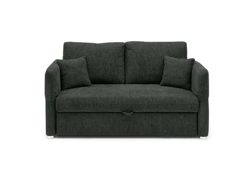 Sofa JORDEN - 2-Sitzer inkl. Schlaffunktion, verstellbaren Armlehnen, Stoff, Dunkelgrün