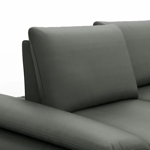 Sofa Collina - 3-Sitzer, Leder, Schlammgrün