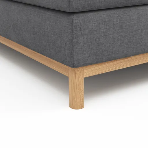 Boxspringbett Odense - Liegefläche ca. 180x200 cm, Stoff, Dunkelgrau