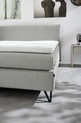 Polsterbett - Liegefläche ca. 180x200 cm, Stoff, Grau