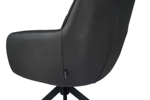 Armlehnstuhl MANON - drehbar, Stoff, Schwarz