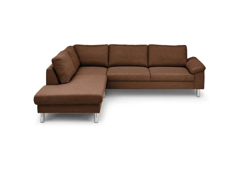 Ecksofa COOL - Ecke links mit 2,5-Sitzer, Stoff, Rost