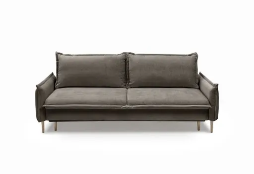 Sofa - 3-Sitzer inkl. Schlaffunktion und Bettkasten, Stoff, Taupe