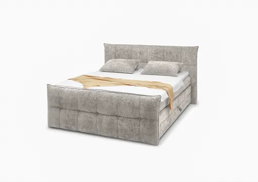 Boxspringbett- Liegefläche ca. 180x200 cm, Stoff, Beige